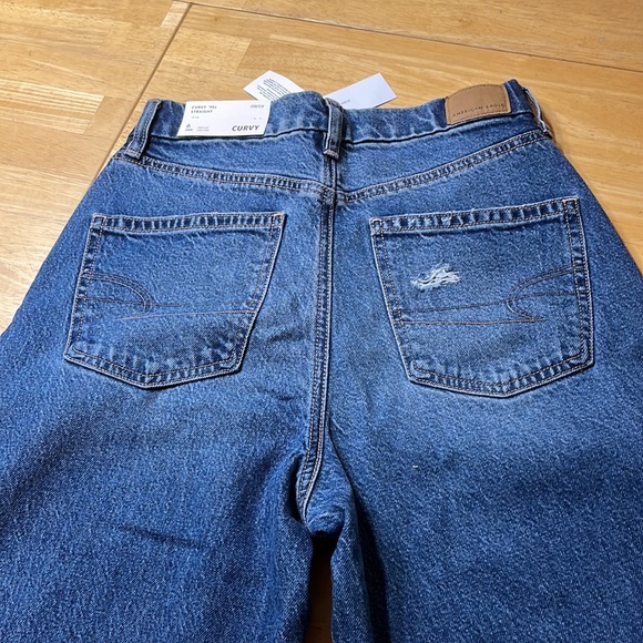NWT American, Eagle Curvy 90’s Straight, high waisted, tidal blue, size 6/28w - Picture 6 of 7